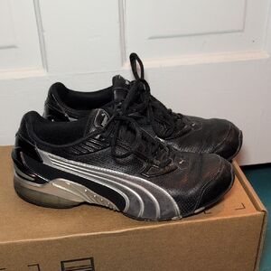 Puma Women's Black and Silver Athletic Shoes